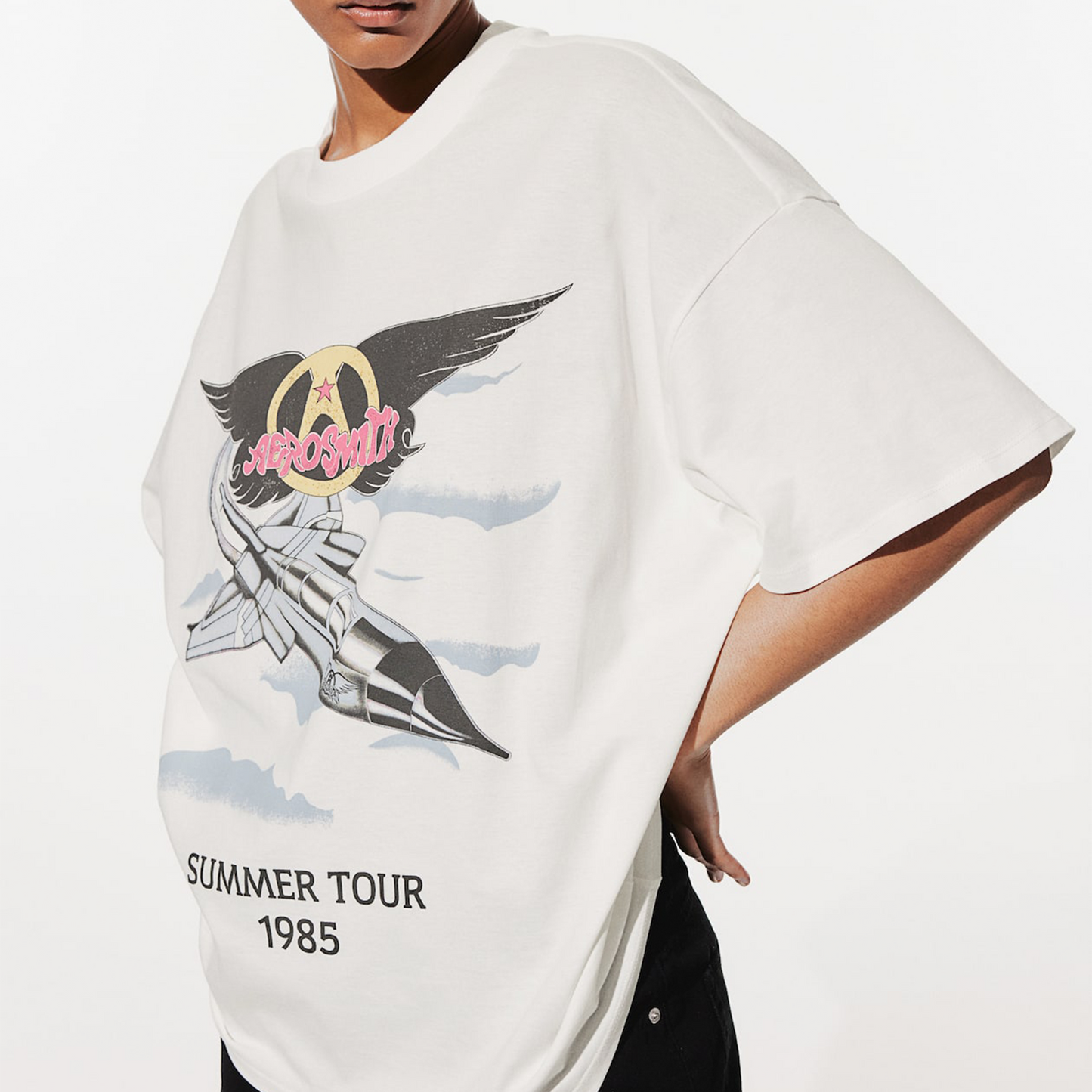 Aero Smile Oversized Printed T-shirts