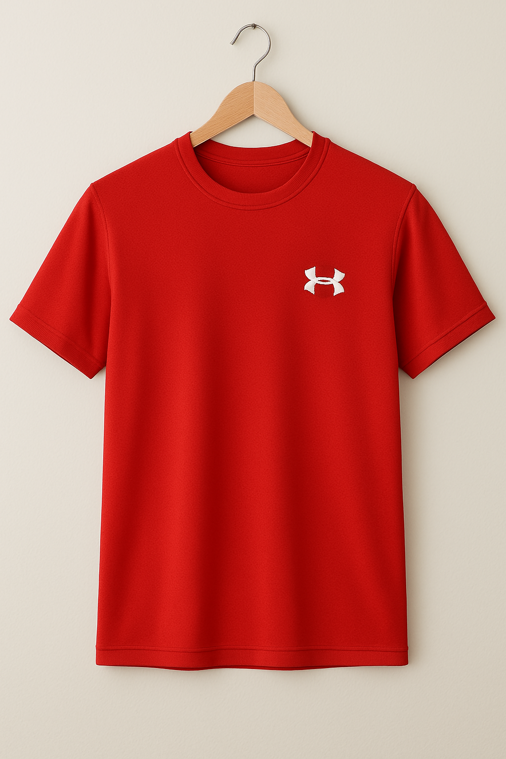 Dri Fit T-Shirt RED With Under Armour Logo Crew