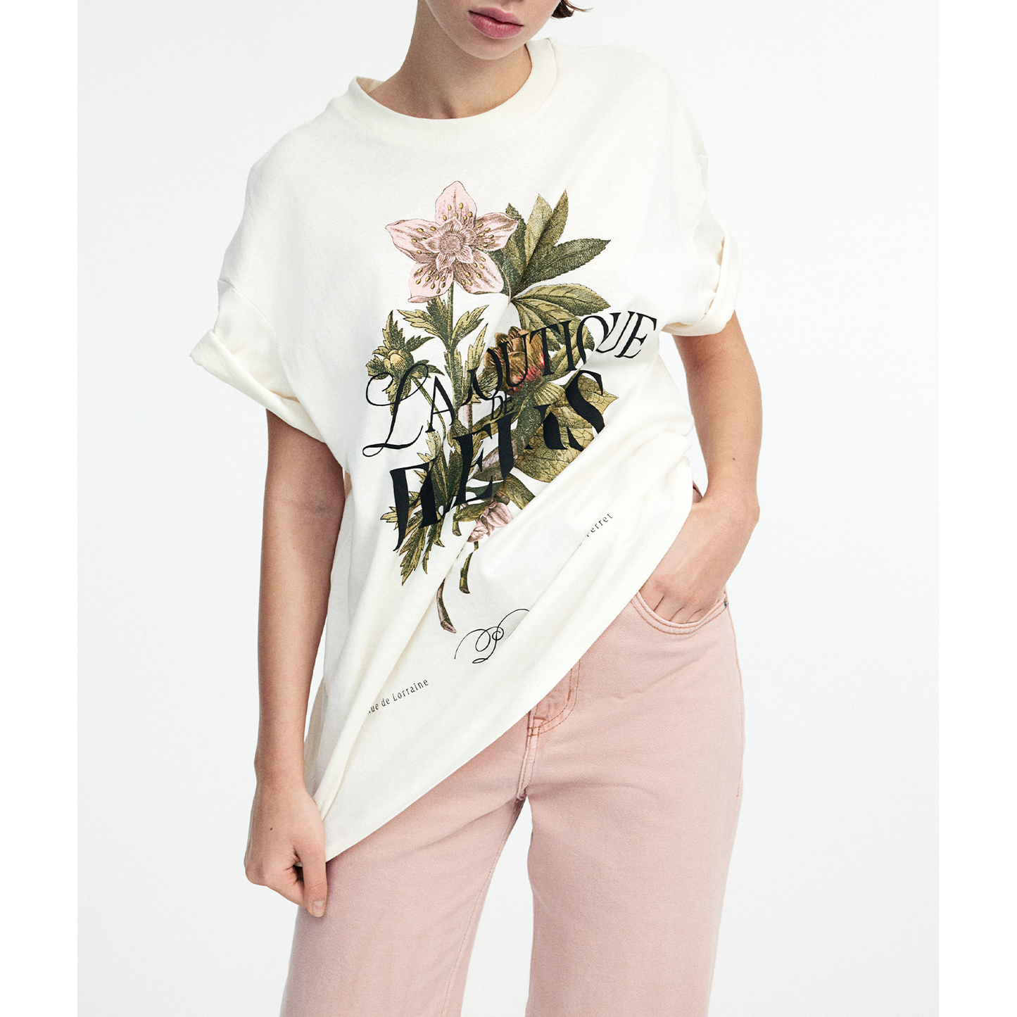 LA BOUTIQUE FLEURS Oversized T-shirt
