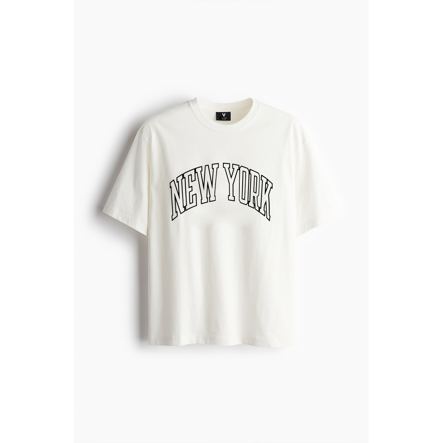 New York Oversized Fit Printed mesh T-shirt