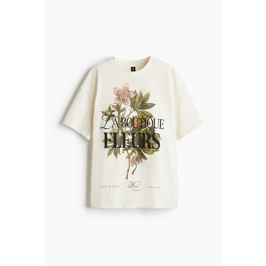 LA BOUTIQUE FLEURS Oversized T-shirt